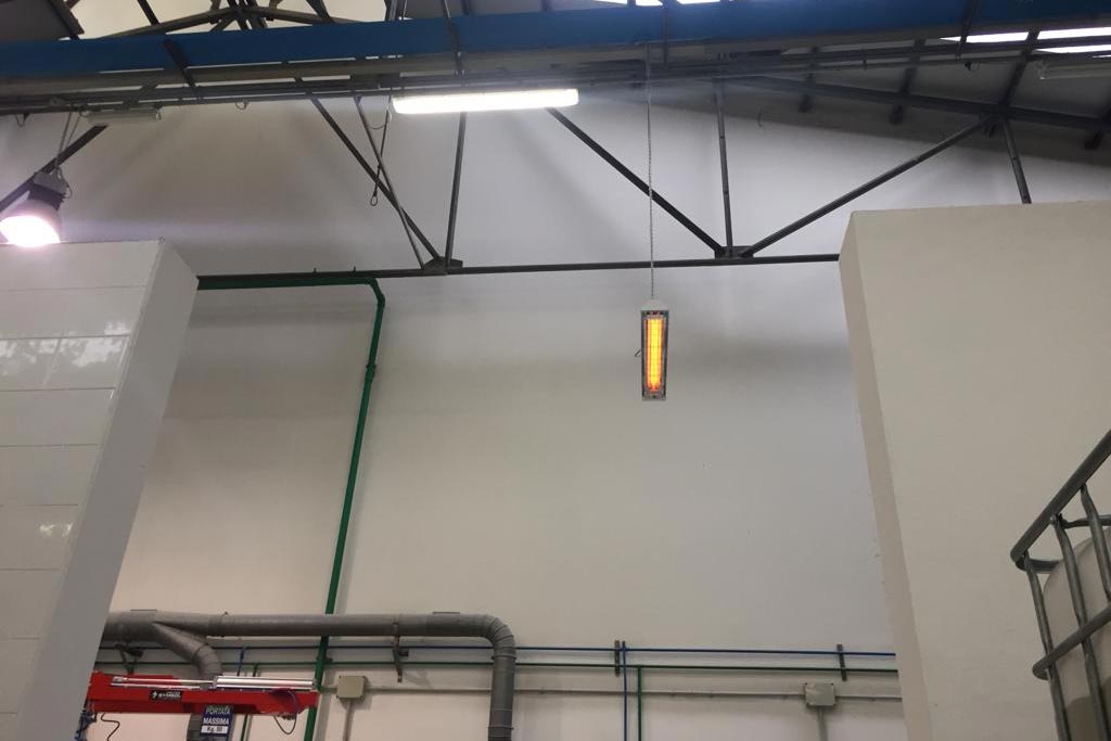 Riscaldamento Capannone industriale con lampade infrarossi Grado Heaters