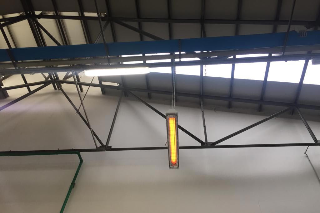 Riscaldamento Capannone industriale con lampade infrarossi Grado Heaters