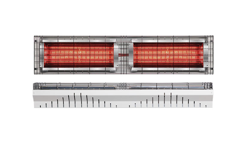 RADIANT INFRARED HEATER WITH A SHORTWAVE